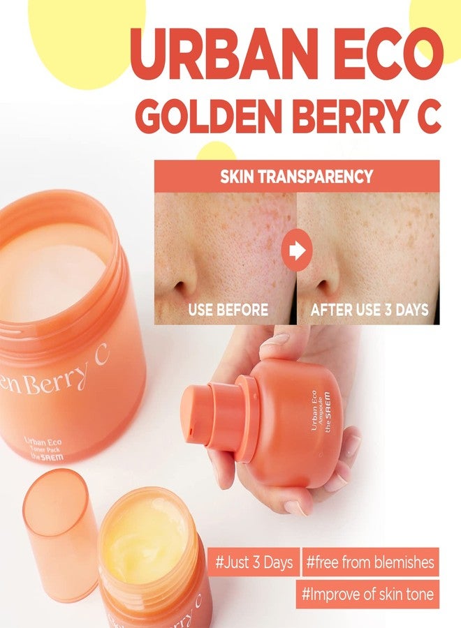 ذا سيم THESAEM Urban Eco Golden Berry C Ampoule - سيروم فيتامين للوجه بخلاصة التوت الذهبي البيروفي - توحيد لون البشرة، العناية بالعيوب، ترطيب - منتجات العناية بالبشرة الكورية النباتية للبشرة الباهتة، 1.01 أونصة سائلة. - Image 2
